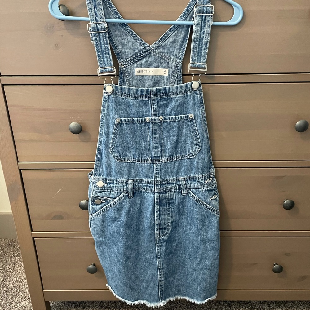 Denim overall dress